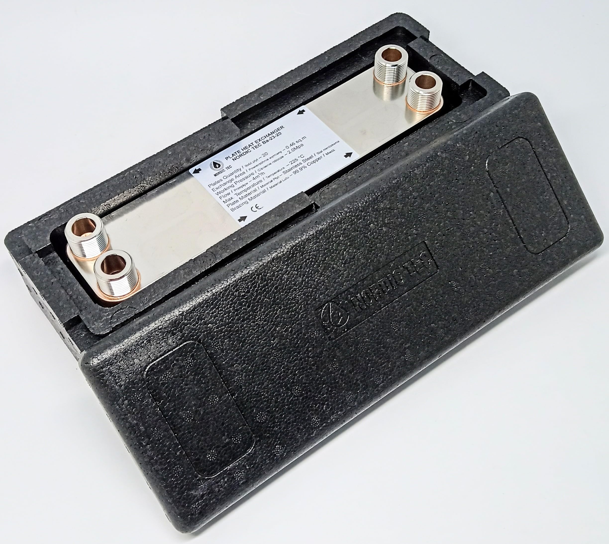 Nordic Tec Ba-23-20 - Scambiatore di calore in acciaio INOX, 20 piastre 90 kW 3/4"