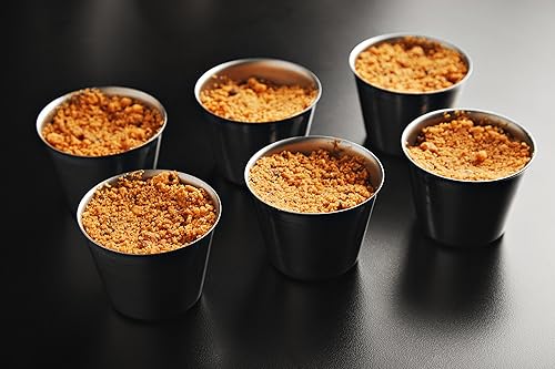 Miniatura 7 de EHOMEA2Z Ramekin - Tazas de salsa de condimentos de acero inoxidable Au Jus de grado comercial (24, 4 onzas)