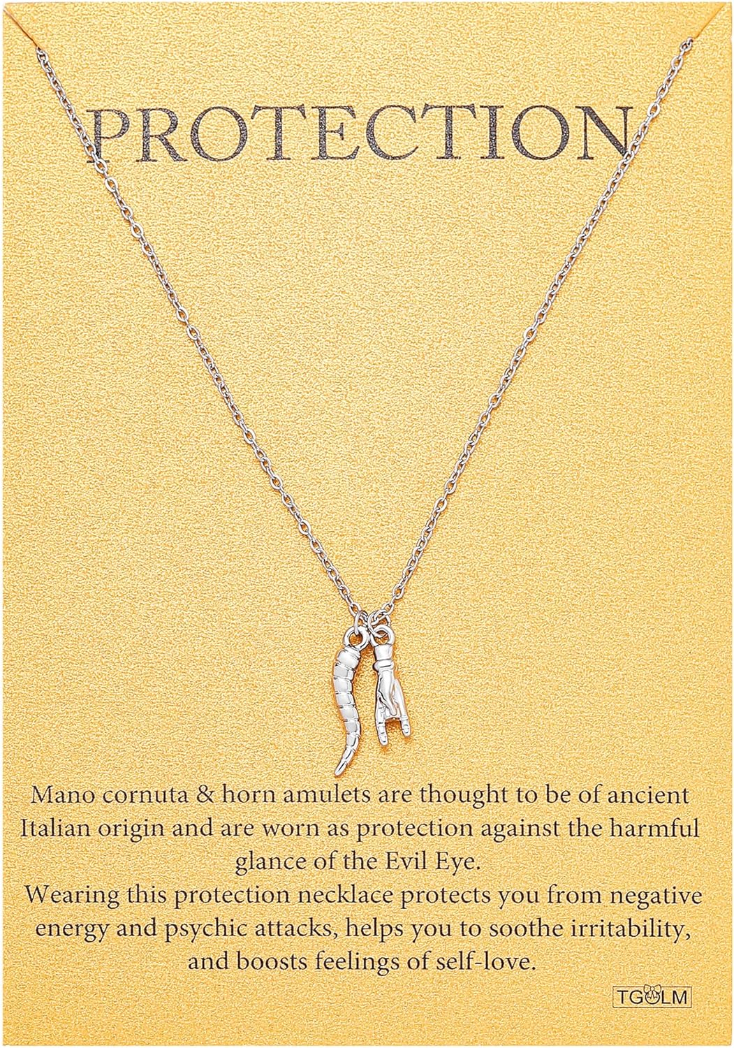 Cute Italian Horn Pendant Necklace for Women Protection Amulet Jewelry 18K Gold plated