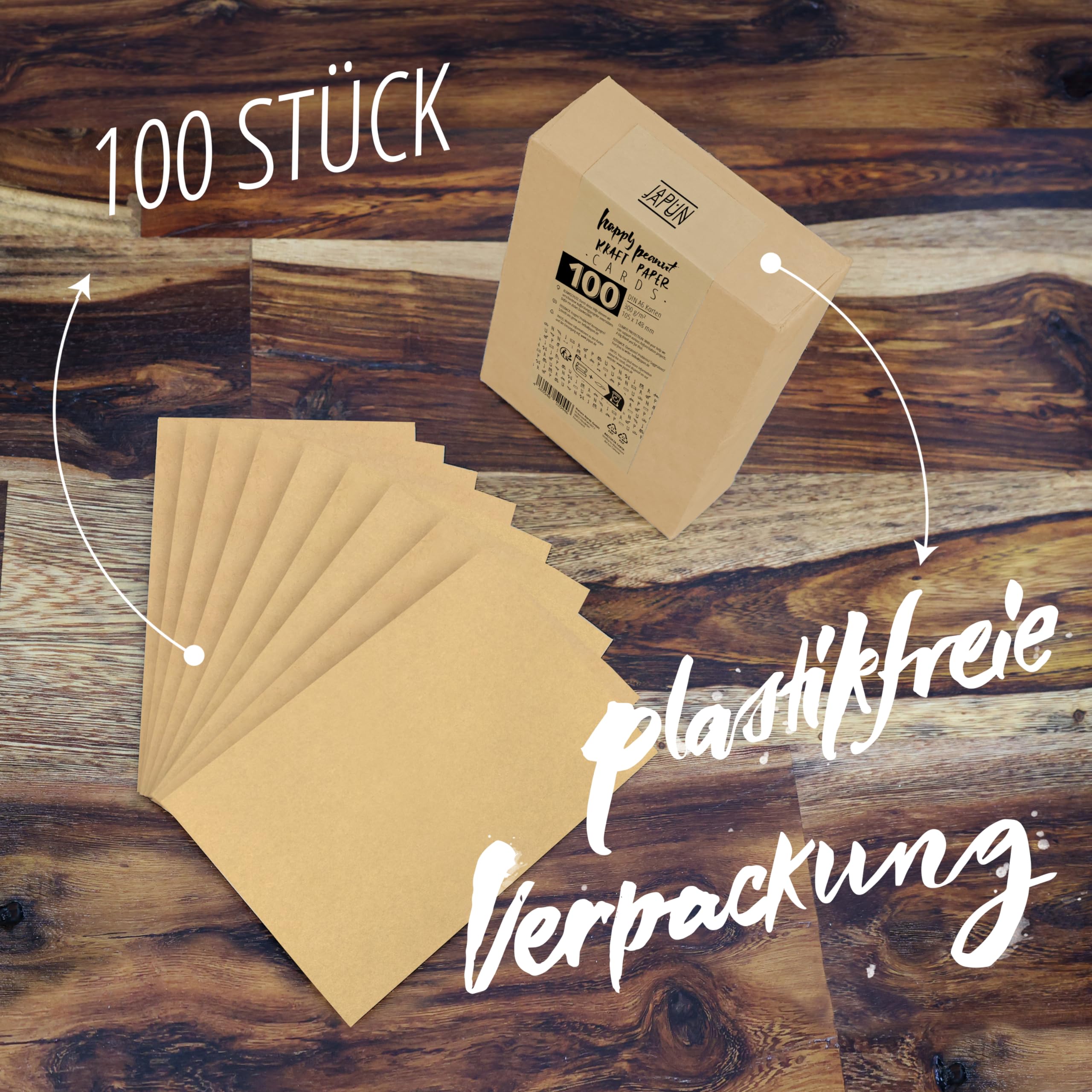 95 stuks witte A6 blanco ansichtkaarten om zelf vorm te geven, 300 g/m²