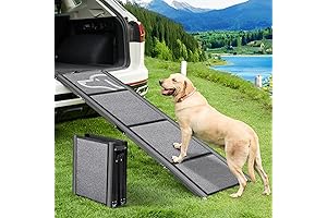 Dog Ramp for Car - PetThem Folding Dog Stairs for Cars and...