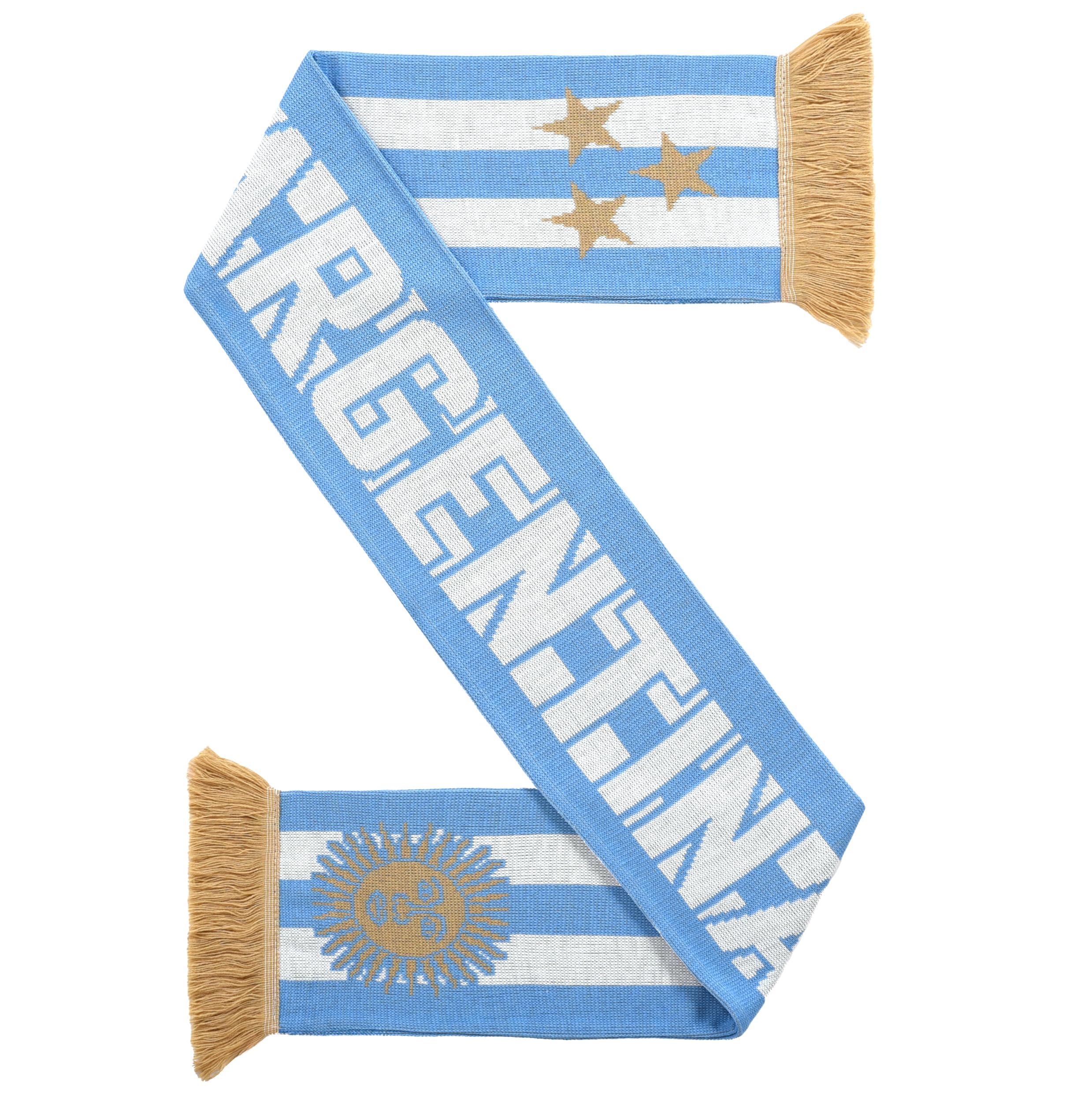 Euroscarves Argentina Soccer Knit Scarf (Stripes)