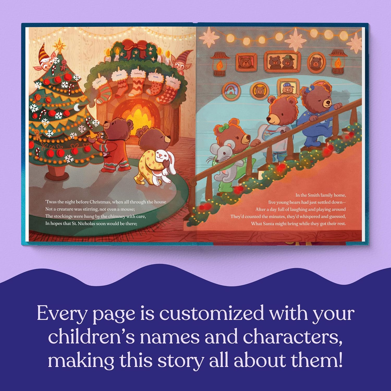 Family Night Before Christmas - Baby's First Christmas - Family Christmas Gift - First Christmas Keepsake - Personalized Children's Book