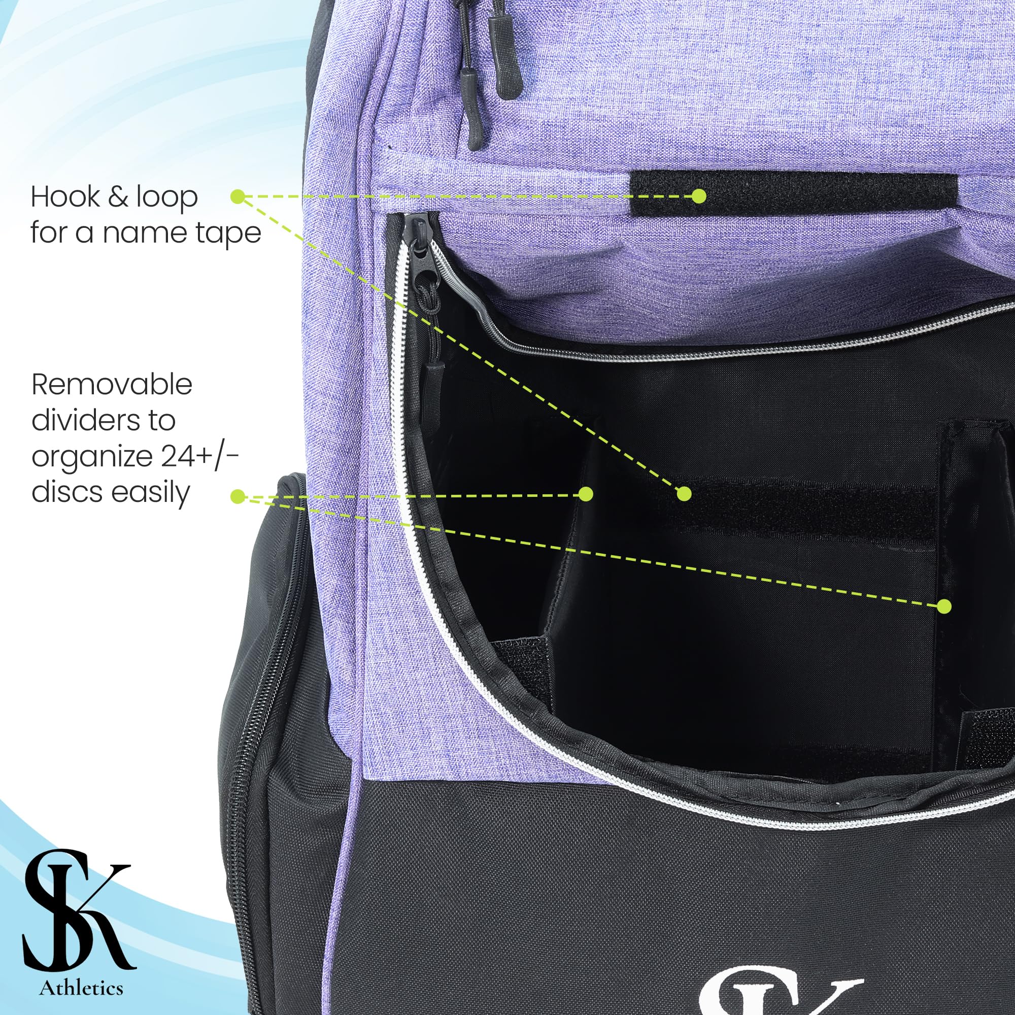 Discgolf-Rucksack Retro-Design – Wasserdicht, Platz Für 24+ Scheiben, Mit Kreidetasche & Viel Stauraum
