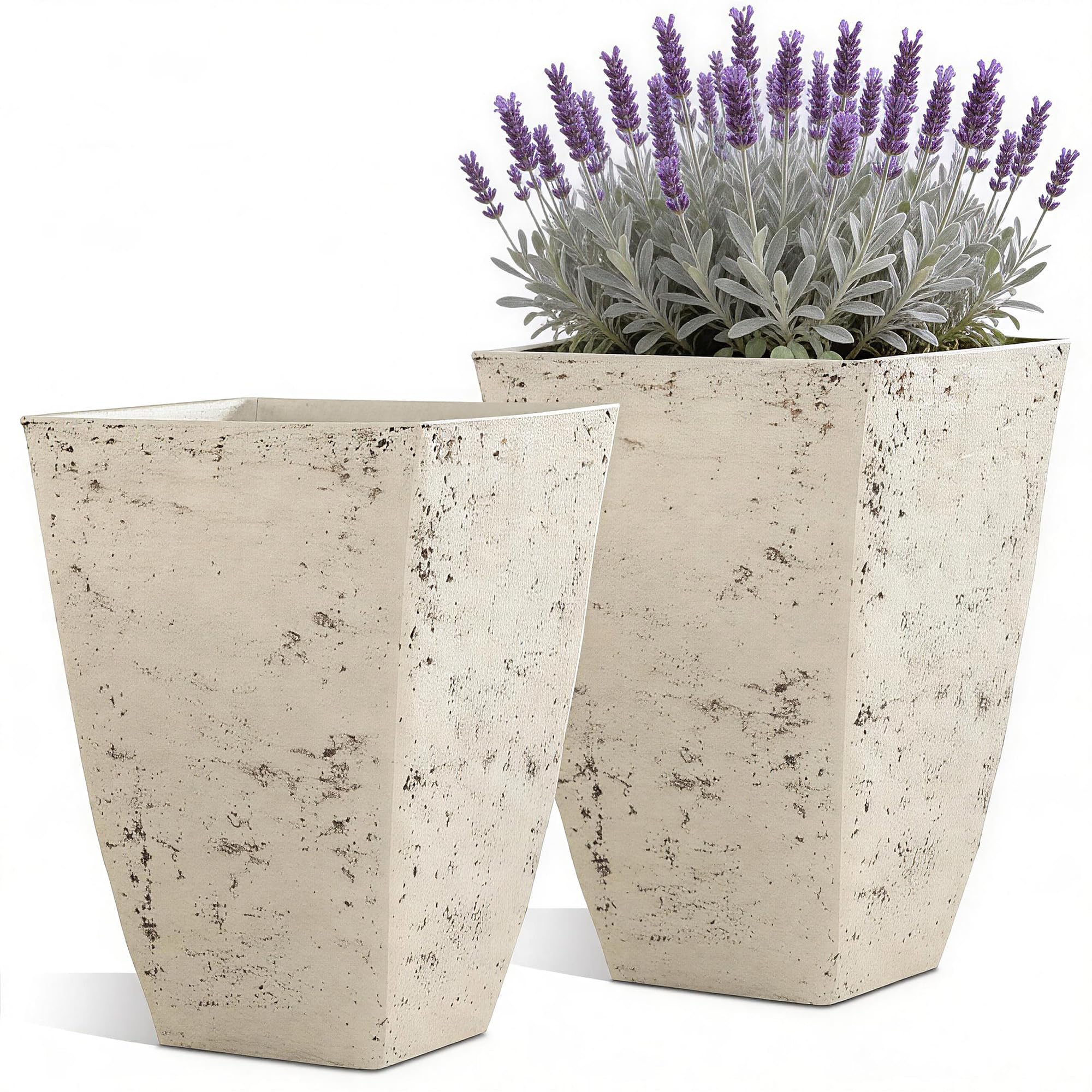 Ultym Country White Square Planters