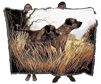 Pure Country 1139-T Border Terrier Pet Blanket, Various Blended Colorways, 53 by 70-inch
