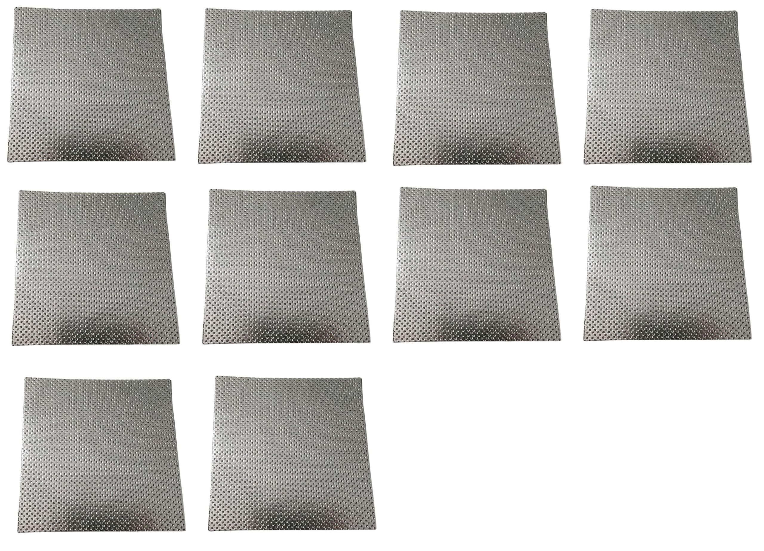 10 guarnizioni di scarico universali, tagliabili, 200 x 200 mm, piastra metallica multistrato resistente al calore fino a 350 gradi