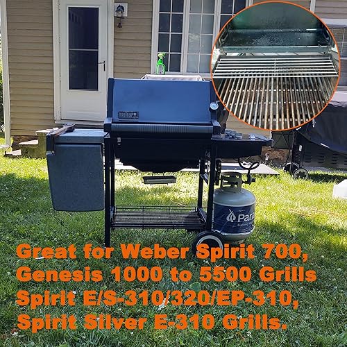 Miniatura 5 de SafBbcue 7641 Rejilla de calentamiento de repuesto para Weber Spirit E310 ES315 E320 E330 EP310 EPSP320 Genesis Spirit E210 E320 Rejillas de gas de