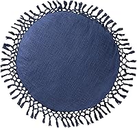 Vista 19 de Indigo Ink - Almohada decorativa, almohada de rayas acolchadas con borlas, almohadas decorativas para sofá o cama, decoración bohemia para el hogar