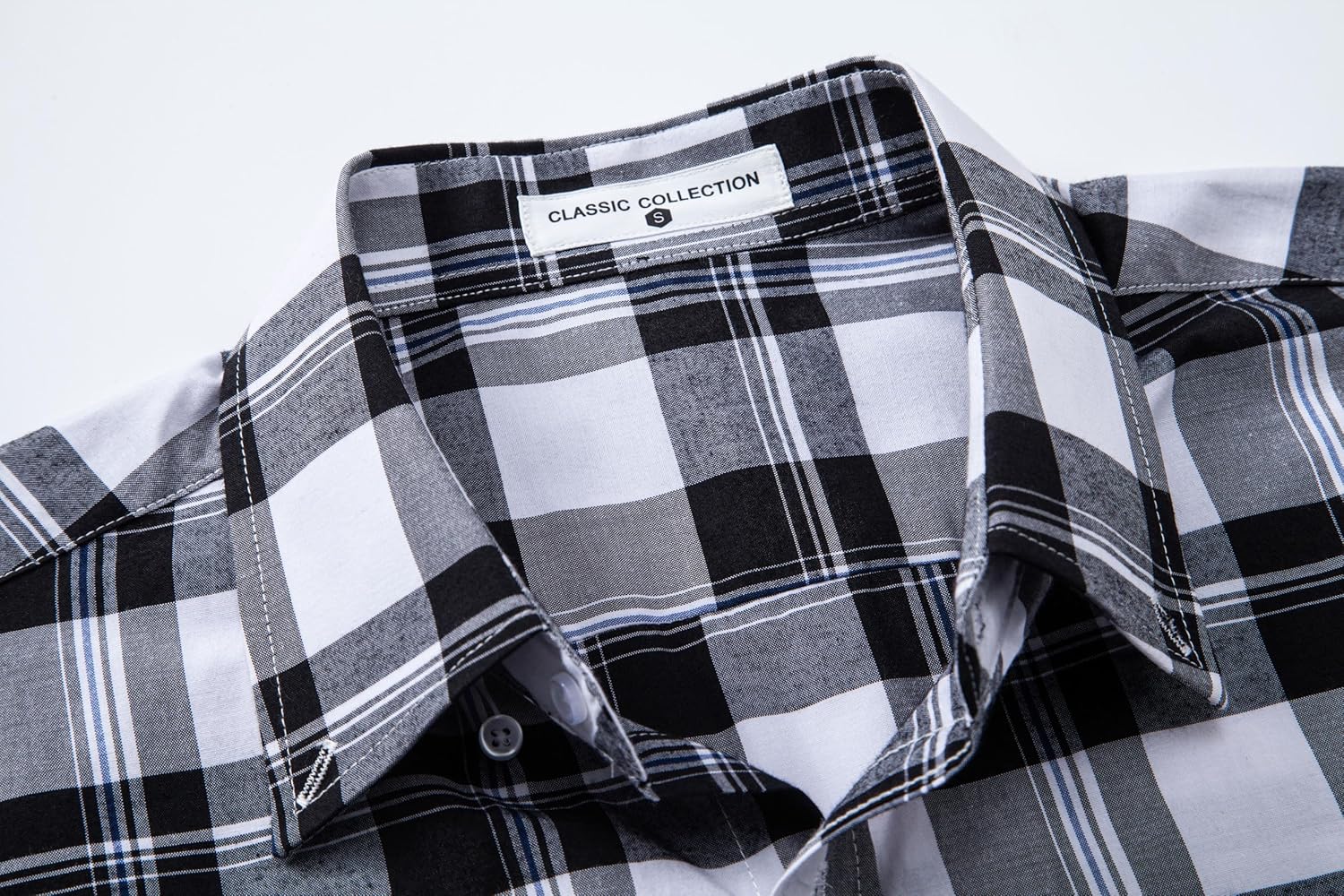 MUSE FATH Mens Long Sleeve Plaid Casual Shirts Soft Button Down with Pocket - Image 3