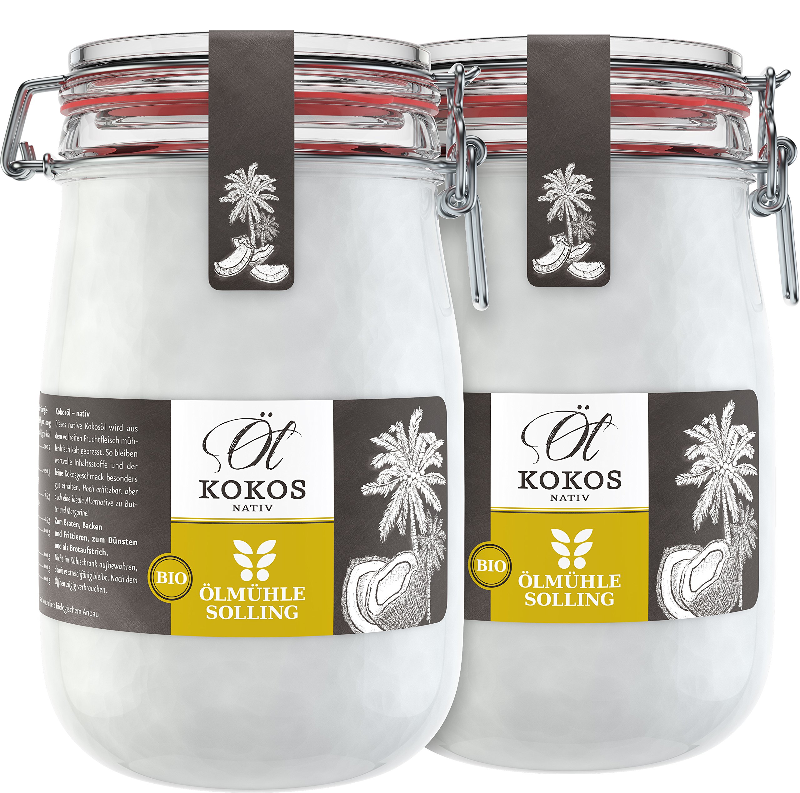 lmhle Solling Bio Kokosl im Bgel-Glas, 2er-Pack (2x1000ml) : Amazon.de:  Lebensmittel & Getrnke