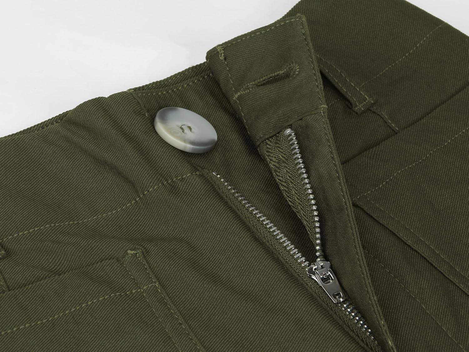 miduo Womens High Waisted Cropped Wide Leg Stretchy Straight Pants Trousers with Pockets - Image 6