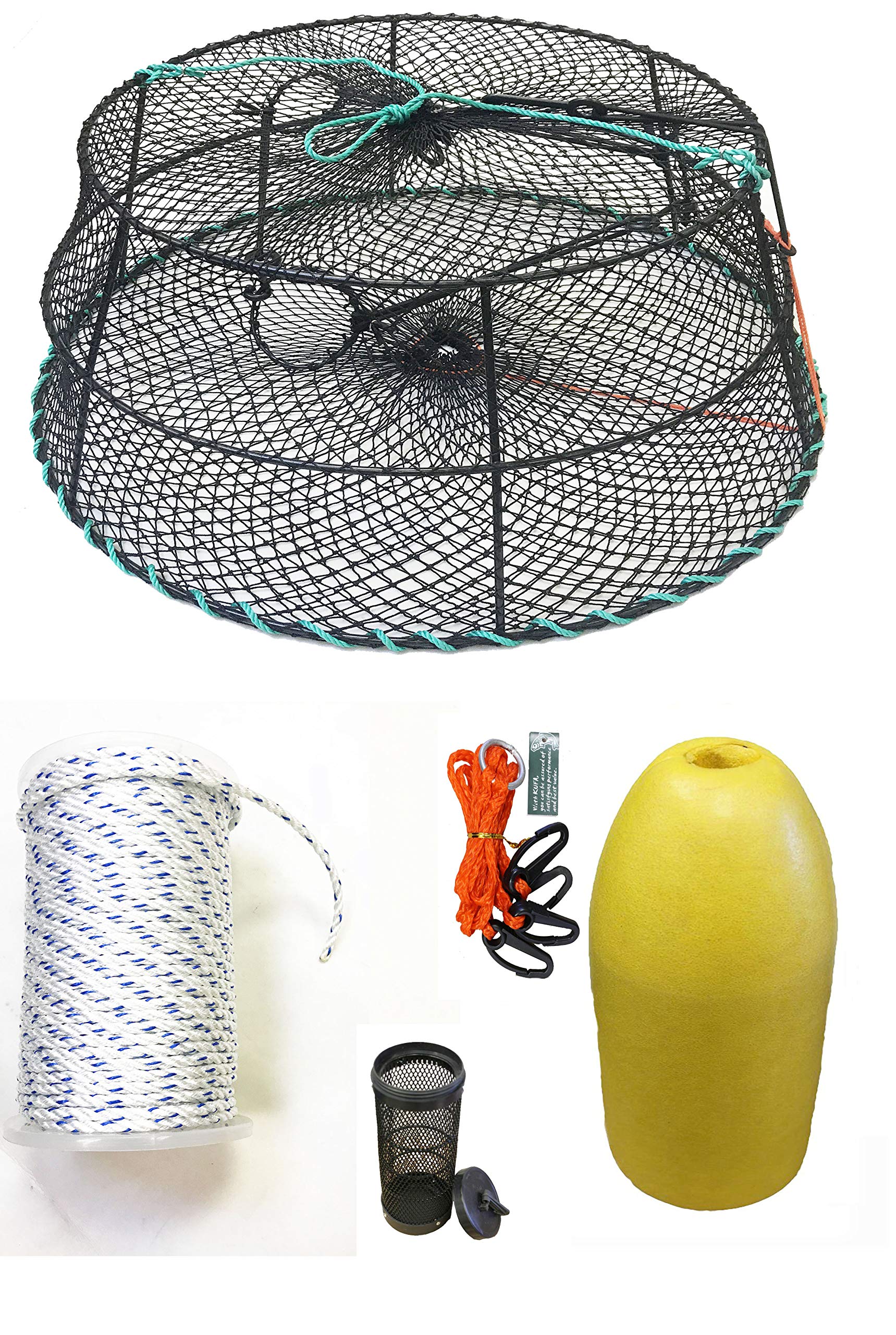 KUFA Sports Tower Style Vinyl Coated Prawn Trap with Prawn Trap Accessory Combo (CT78+PHM1+HA2)