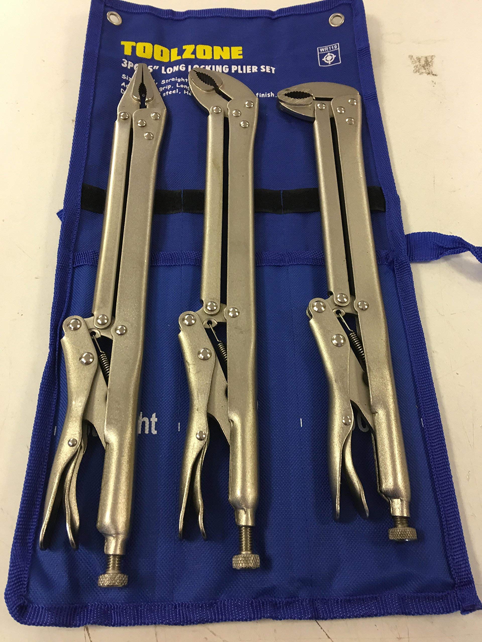 Toolzone 15" Extra Long Reach Long Nose Locking Pliers Adjustable