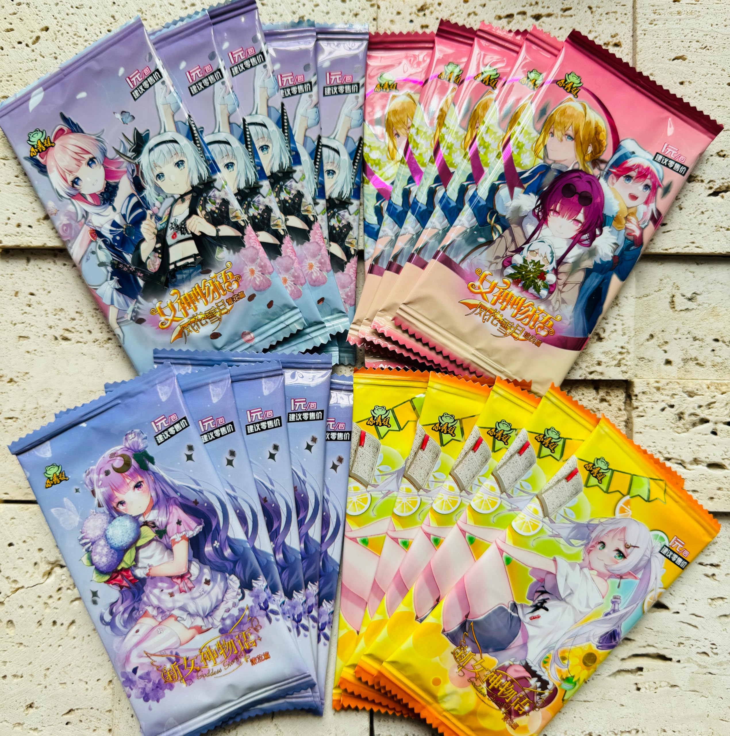 100PCS Goddess Story TCG Goddess Story Booster Box (NS-11-12-13-14), Color 1, 2.5 x 3.5 x 0.1 inches