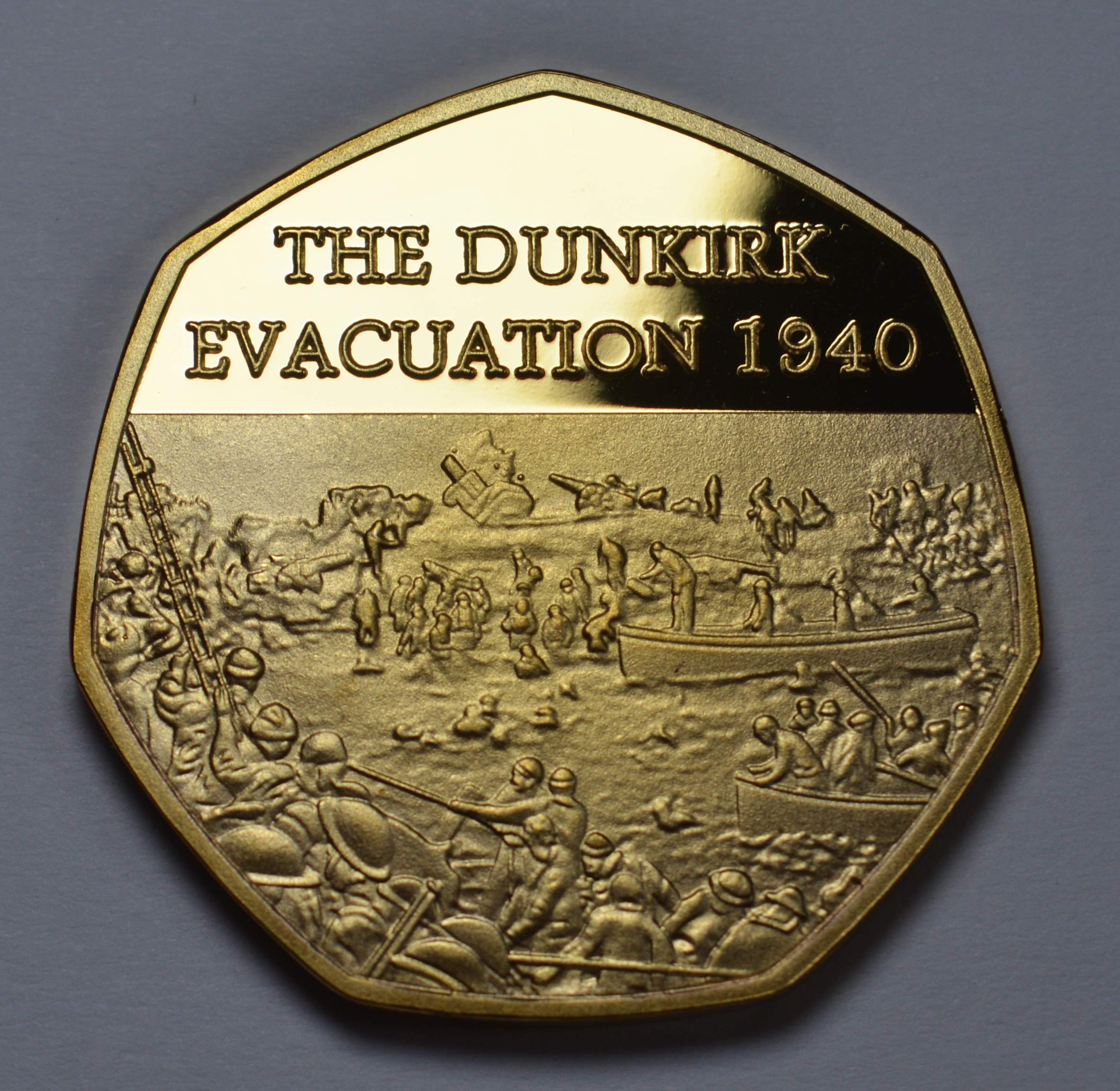 The Commemorative Coin Company DUNKIRK EVACUATIONS 24ct Gold Commemorative. Operation Dynamo 'The Miracle of Dunkirk'. WW2, 1940