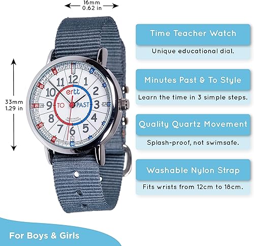 Miniatura 2 de EasyRead Time Teacher Kids Watch - Girls & Boys Watches for Kids - Analog Teaching Watch for Kids - Learn to Tell The Time Childrens Watch - 3 Step