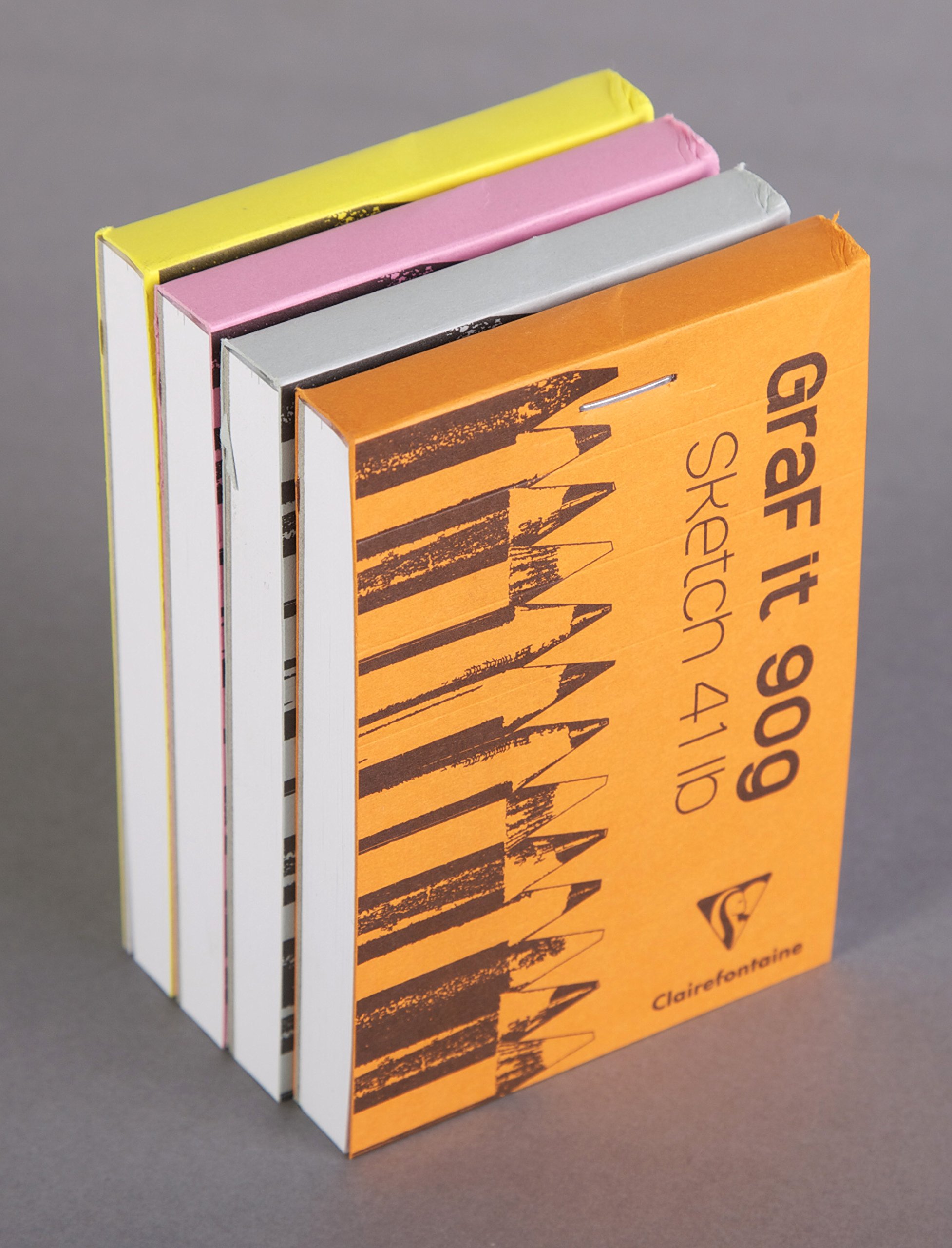 Clairefontaine Bloc Agrafé GraF'it A5 80 Feuilles Papier Dessin 90g