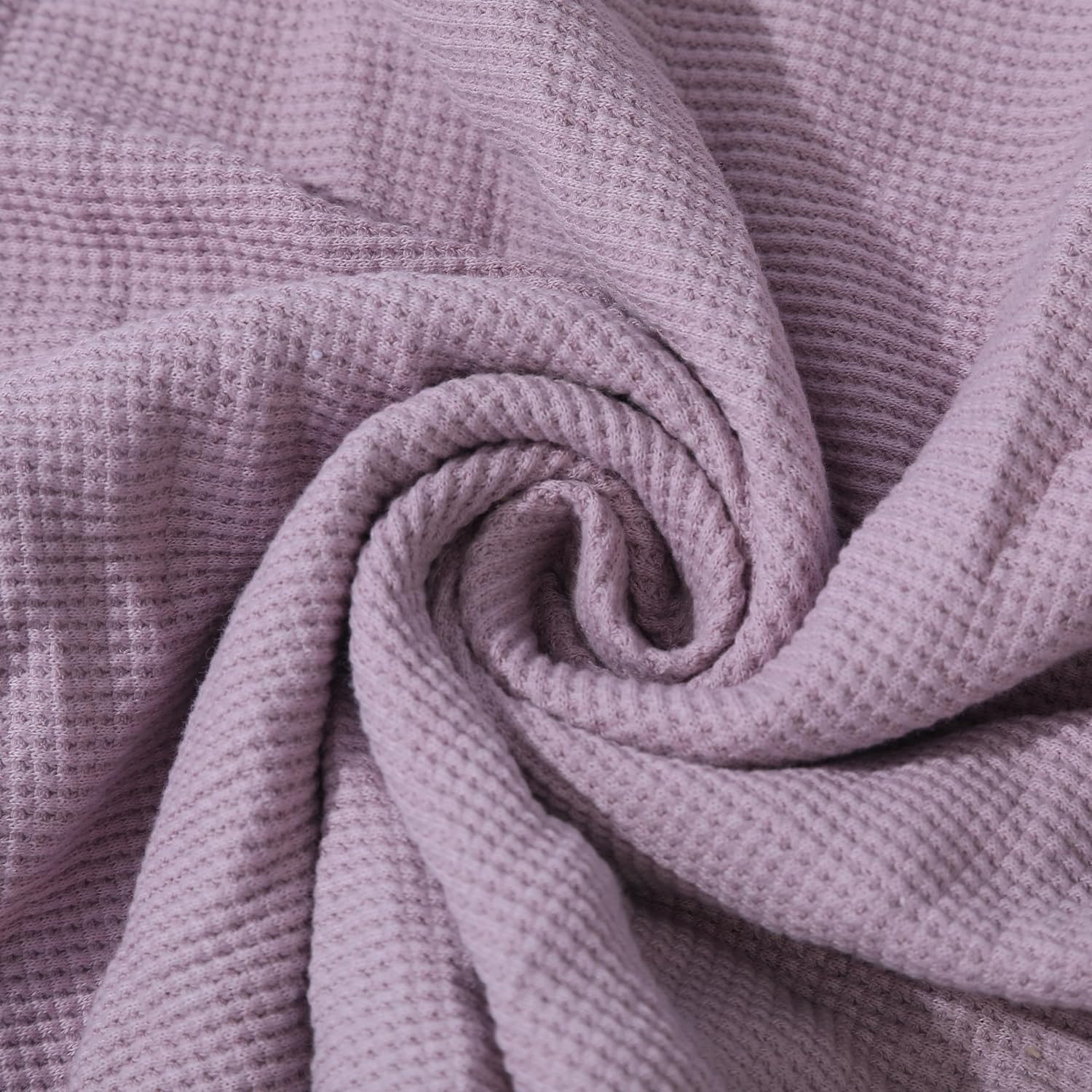 Cotton Waffle Fabric - Stretchy Waffle Fabric by The Yard Waffle Knit Spandex 62 inches Wide - Solid Colors - 1 Yard (Black)