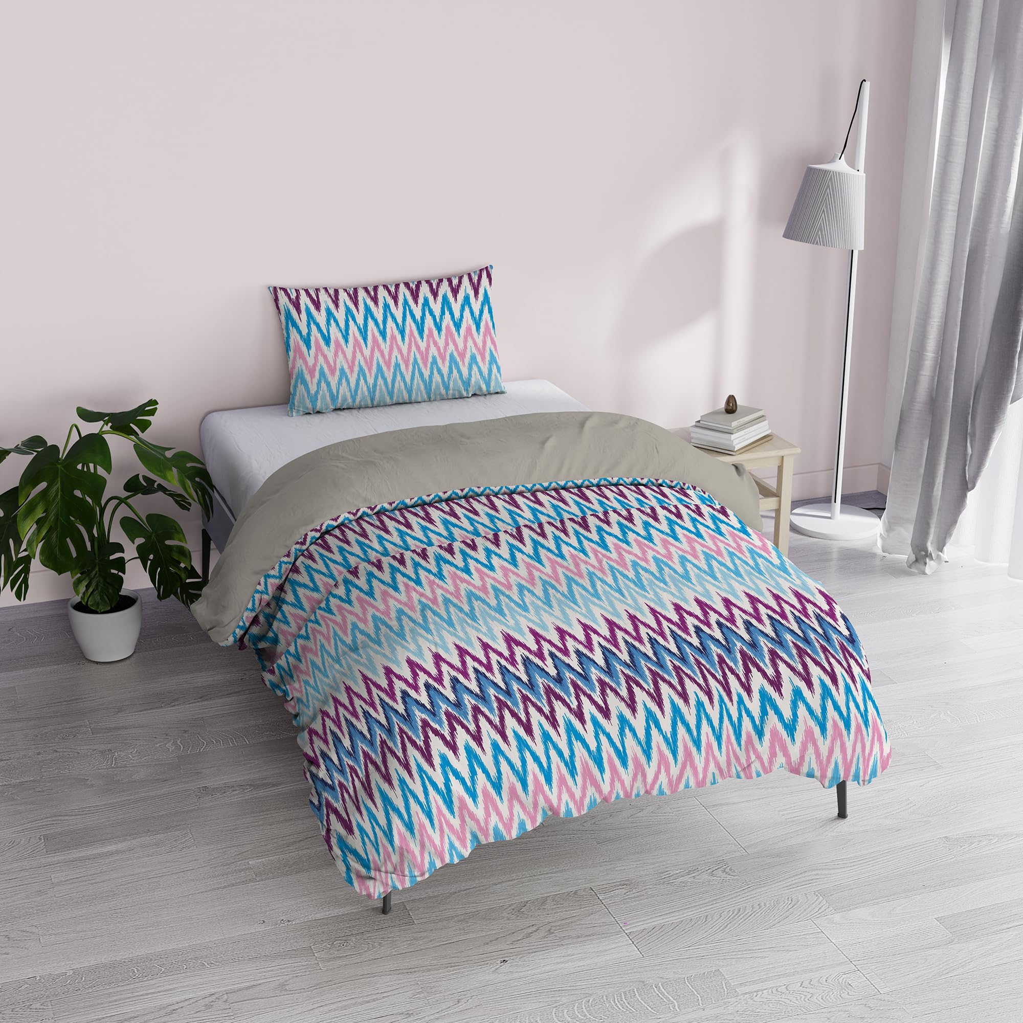 Italian Bed Linen "Fantasy Duvet Cover, Printed Microfibre, Frequency, Single