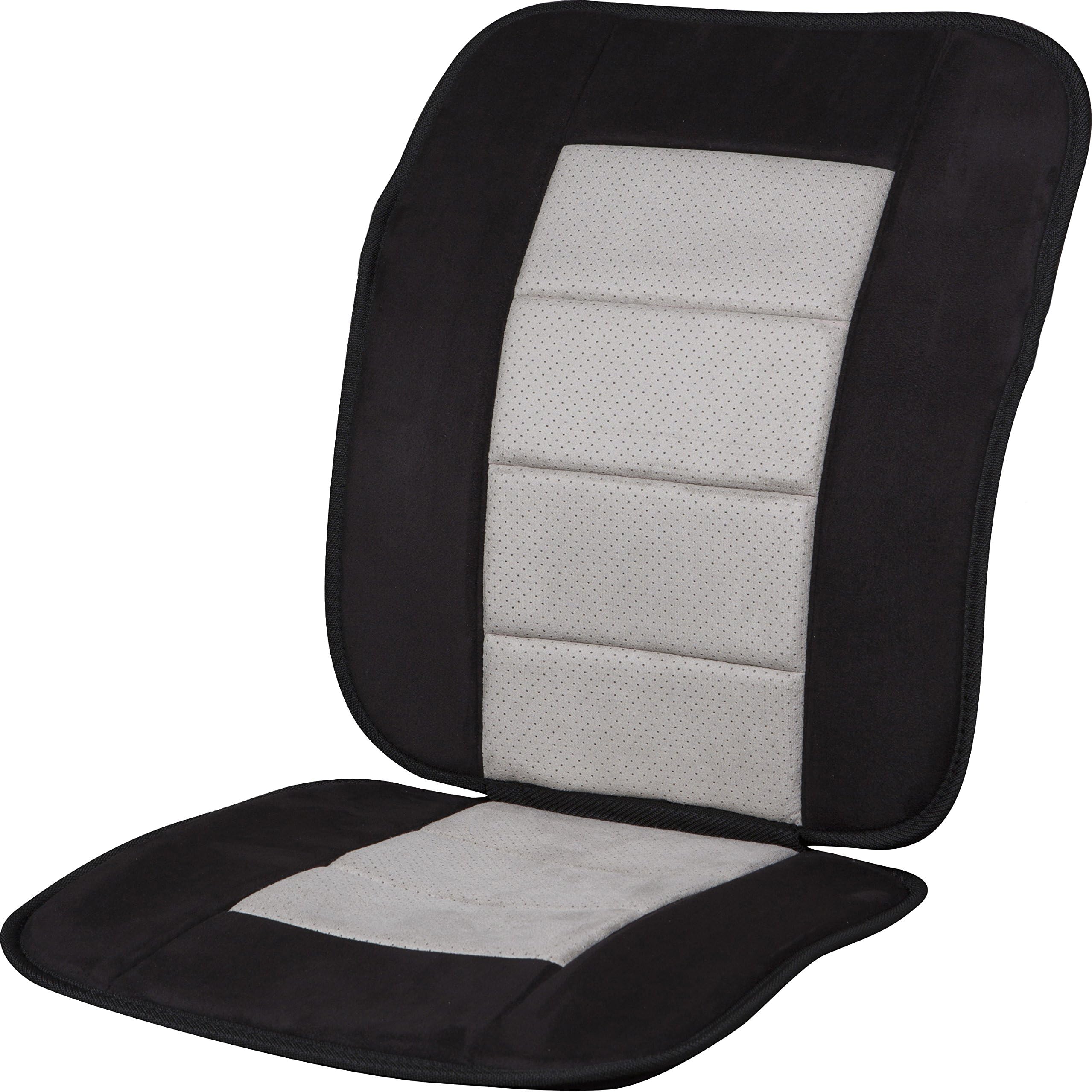 Microsuede Full Seat Cushion, Black/Gray