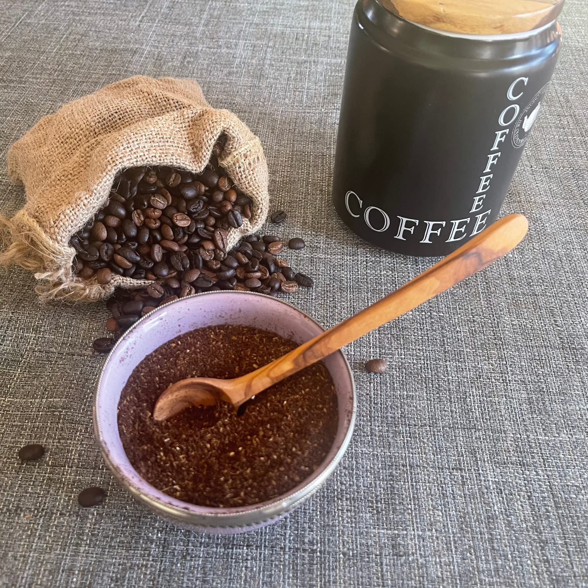 BeldiNest 7-Inch Long Handle Olive wood Smoothie Spoons, Iced Tea Spoon, Coffee Spoon, scooping Ice Cream, Yogurt, and Cocktail Stirring Spoons - Set of 2