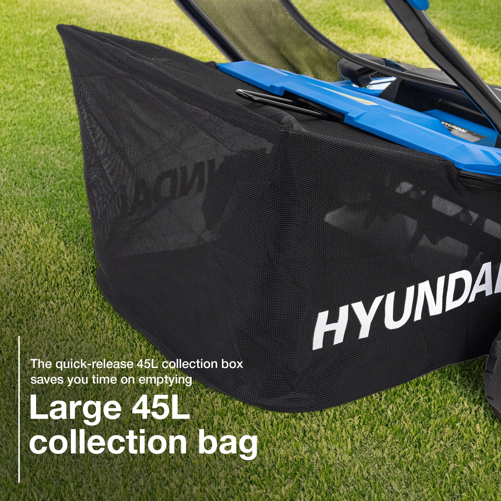 HYUNDAI - Escarificador eléctrico de césped y aireador de 14 Pulgadas / 36 cm 2 en - 1 1600 W con Bolsa de colección de 45 l