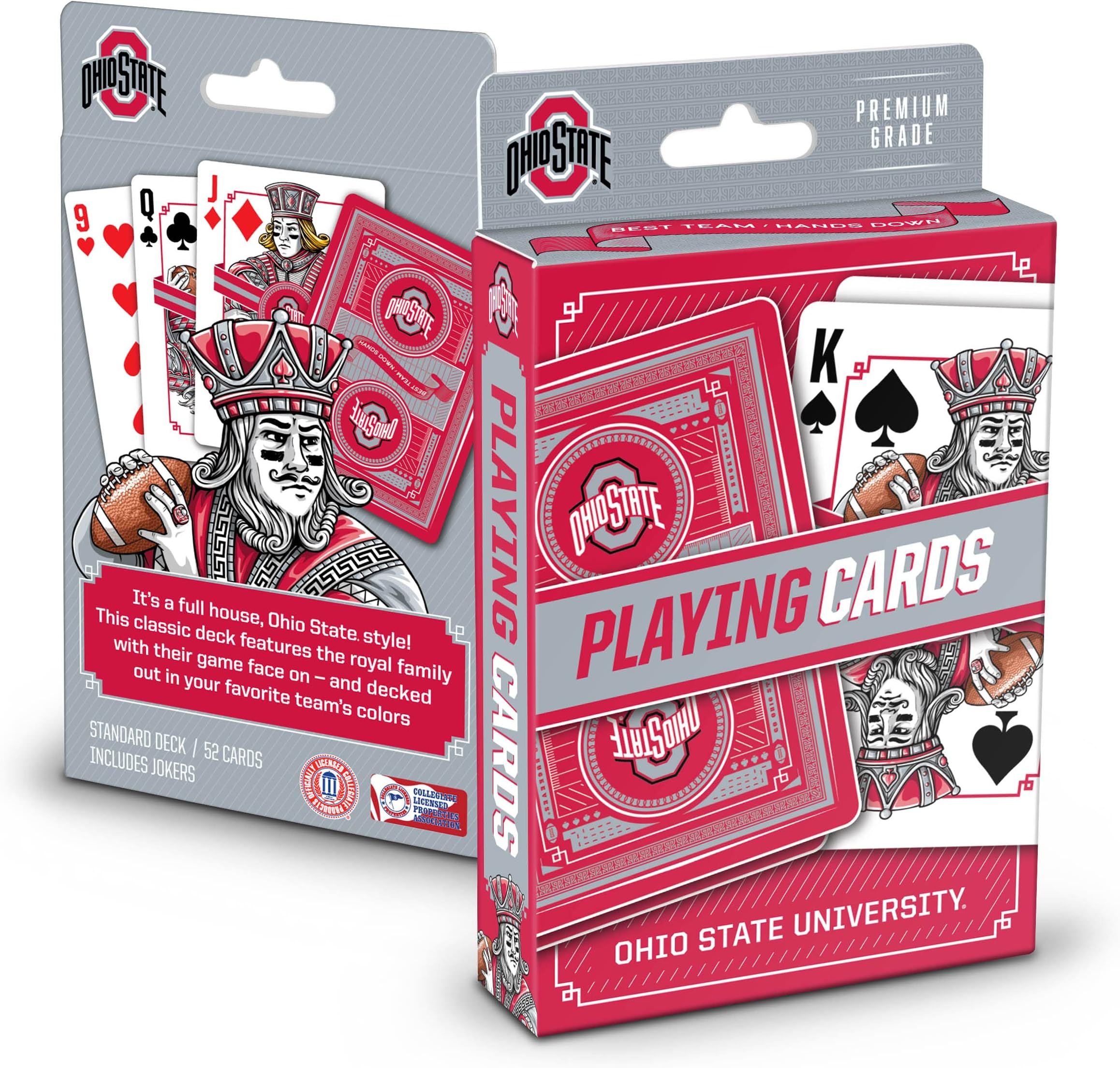 NCAA Officially-Licensed Playing Cards - Original Artwork on All face Cards and Jokers - Team’s Official Colors - Quality Linen Texture - Designed in The USA