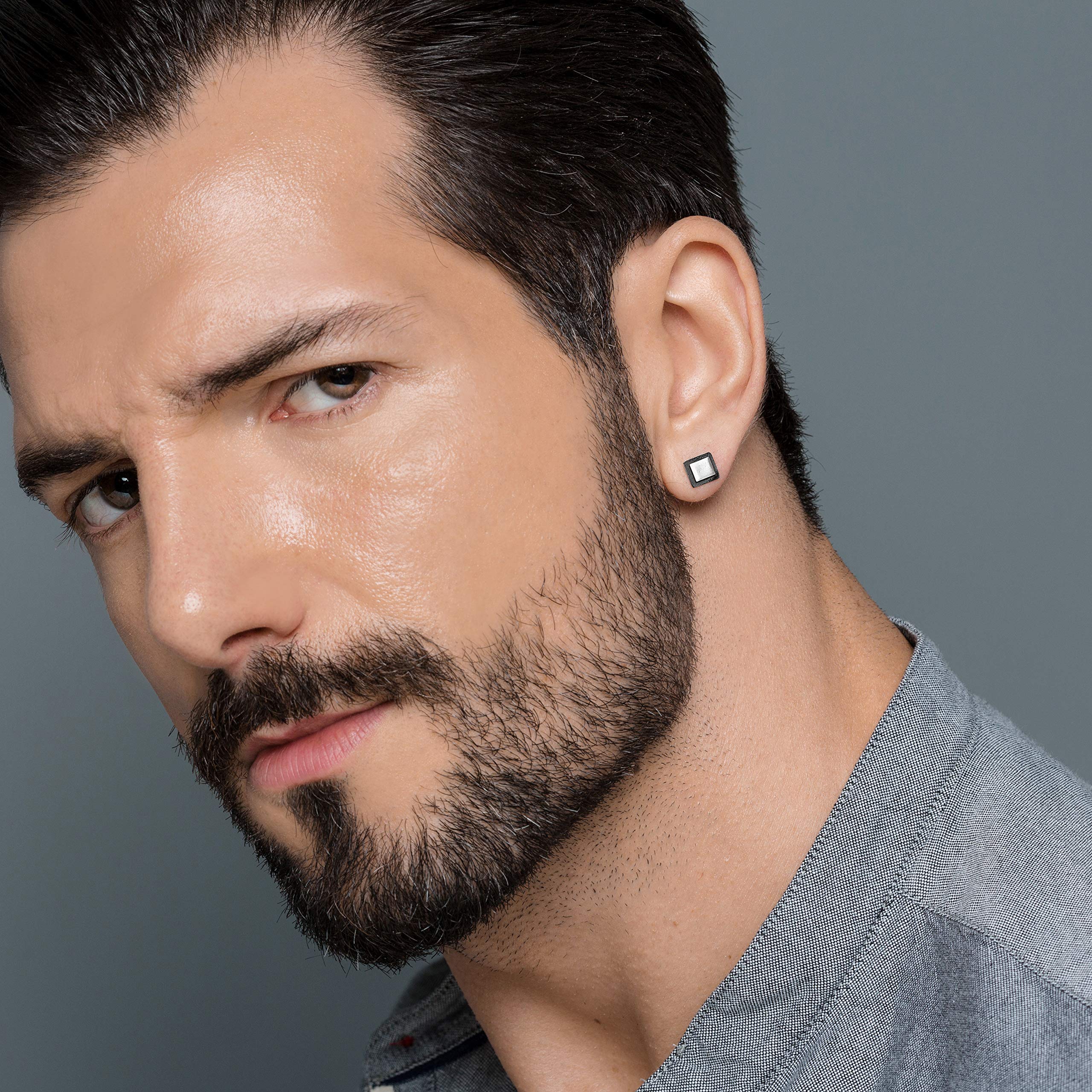 Aretes de plata esterlina para hombres aretes hombres aretes aretes triángulo aretes hombres regalo para hombres joyas novio regalo de cumpleaños hombres marido