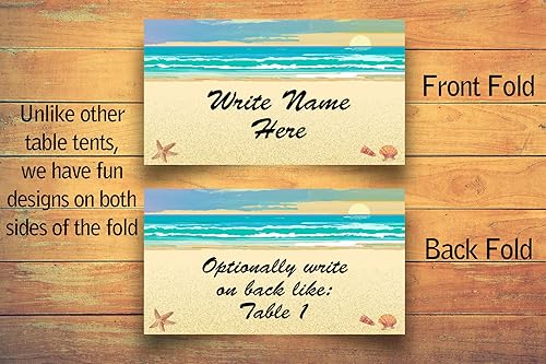 Miniatura 6 de Stonehouse Collection - Tarjetas de felicitación para la playa (25 personas), diseño de carpa de invitados