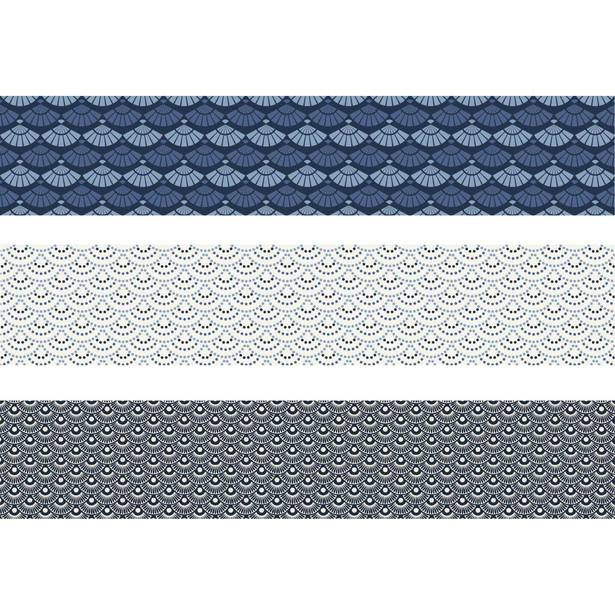 PLAGE 3 STAIRS STICKERS, Vinyl, Blue, 100 x 0.1 x 19 cm