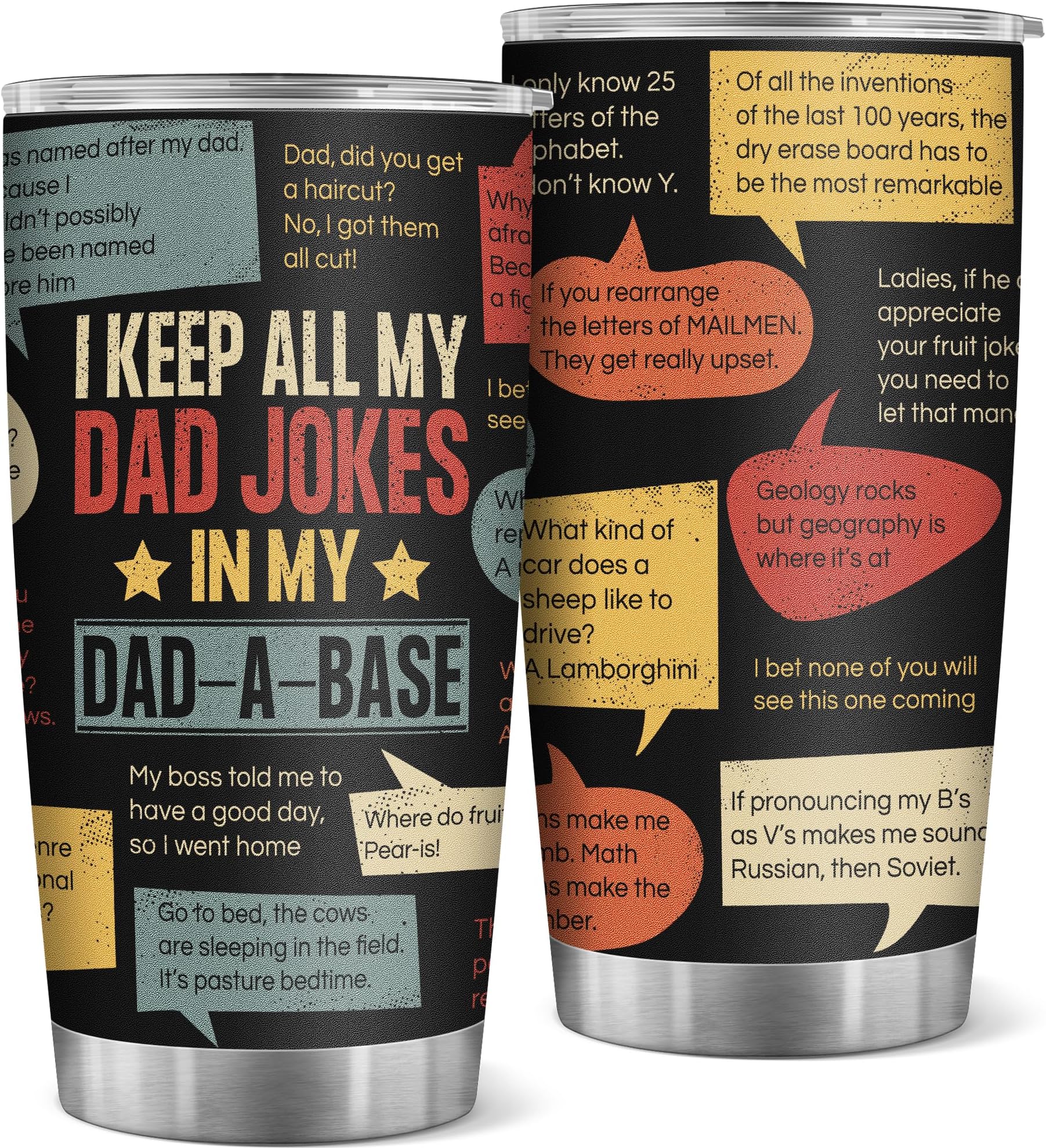 AGOT Father's Day Gifts for Dad: Birthday Gifts for Dad Papa Husband from Daughter Son Wife- Funny Jokes 20oz Tumbler Gift for Men Who Have Everything