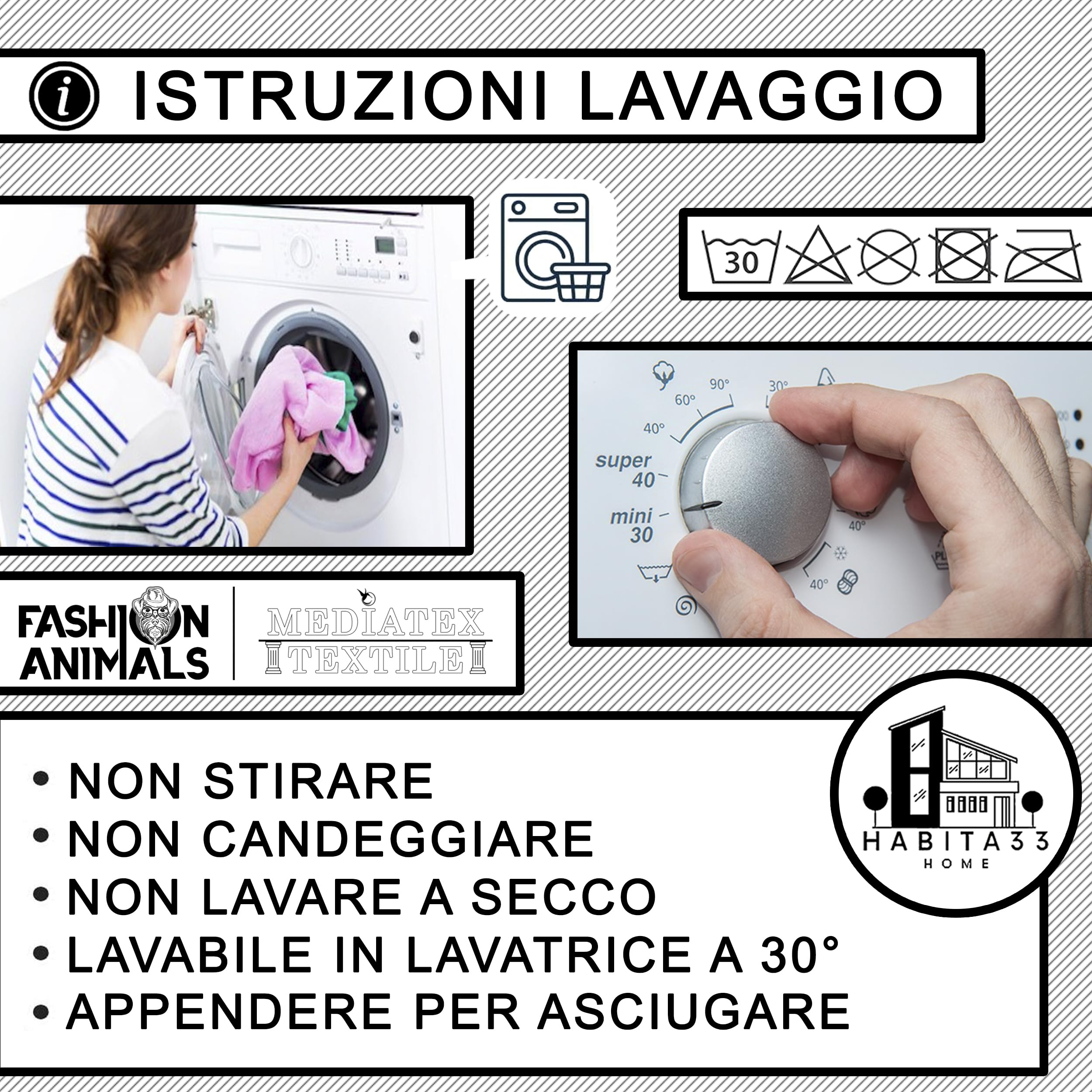 HABITA 33 HOME Set di 6 Cuscini Sedie Cucina in Stampa Digitale - Cuscini per Sedie da Cucina Trapuntati al Centro con Laccetti Copri Sedia per Interno o Esterno, Made in Italy (Piastrellato)