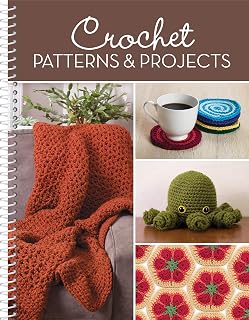 Crochet Patterns & Projects Book: 19 Motifs, Stitches & Projects for Beginners to Intermediate - Spiral Bound Guide