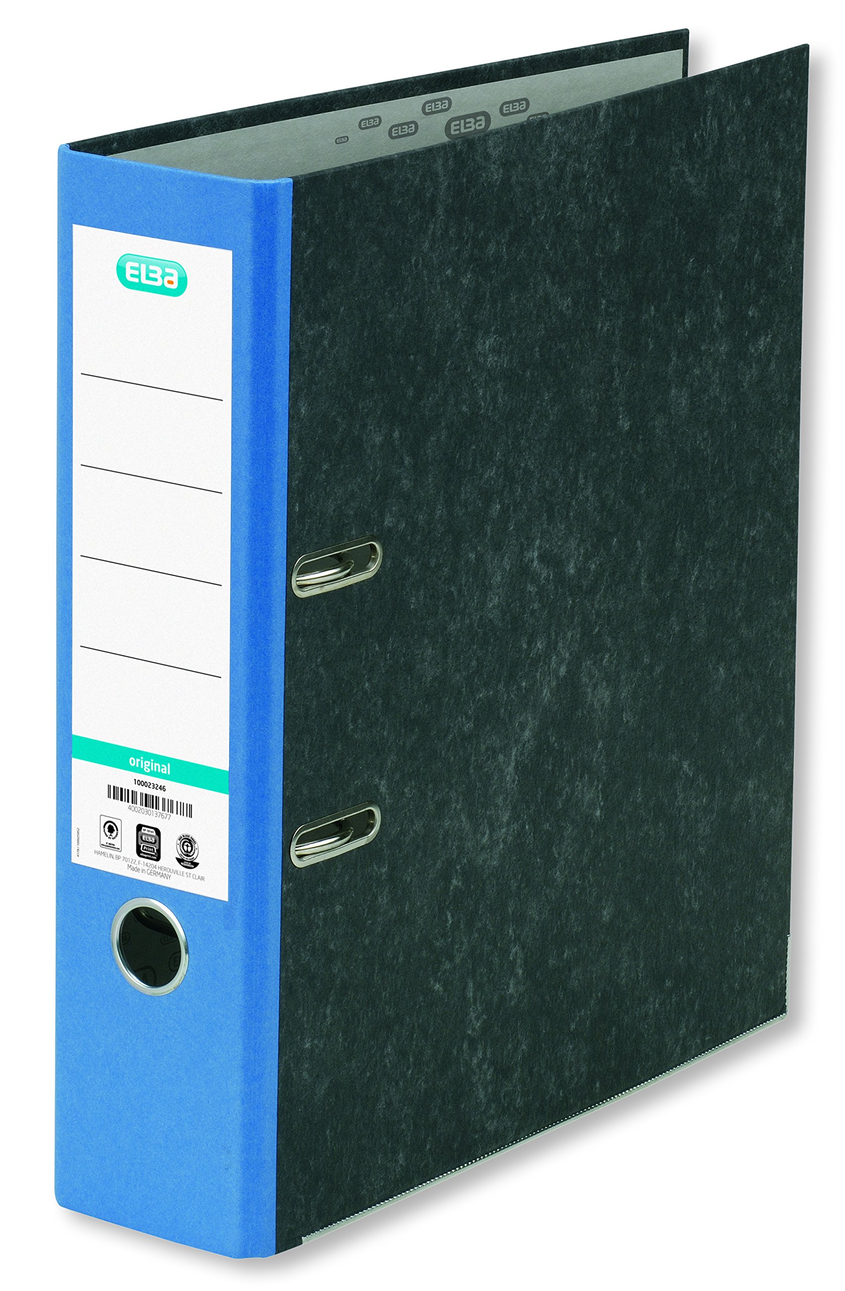 Buy ELBA Folder Cloud Marble Recycling 8 cm Wide DIN A4 Blue Spine Smart Original Ring Binder