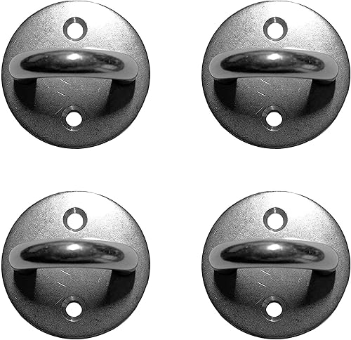 US Stainless 4 piezas de acero inoxidable 316 redondo almohadilla ojo 516" 0.315 in (2" 1.969 in diámetro) grado marino