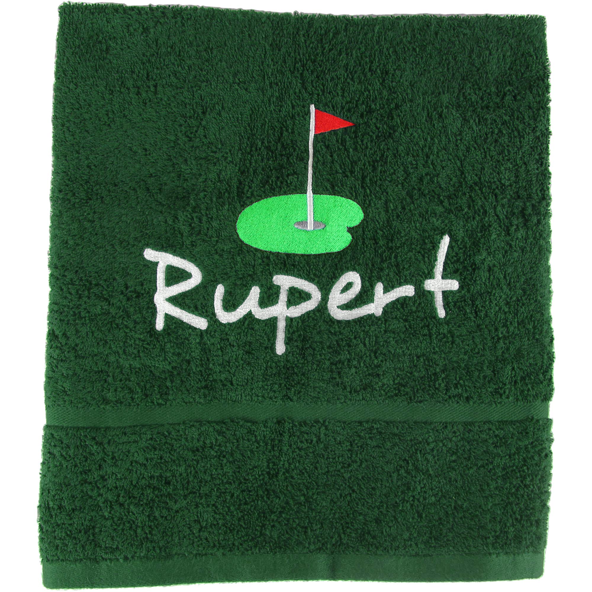 TeddyTs Personalised Cotton Embroidered Golf Course Accessory Towel (Green)