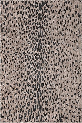 Vista 127 de Unique Loom Outdoor Safari Collection - Alfombra Samburu (10 pies cuadrados, natural/marrón claro)