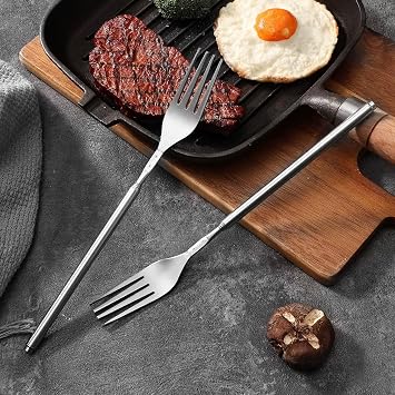 2 Pack Extendable Stainless Steel Telescopic Forks