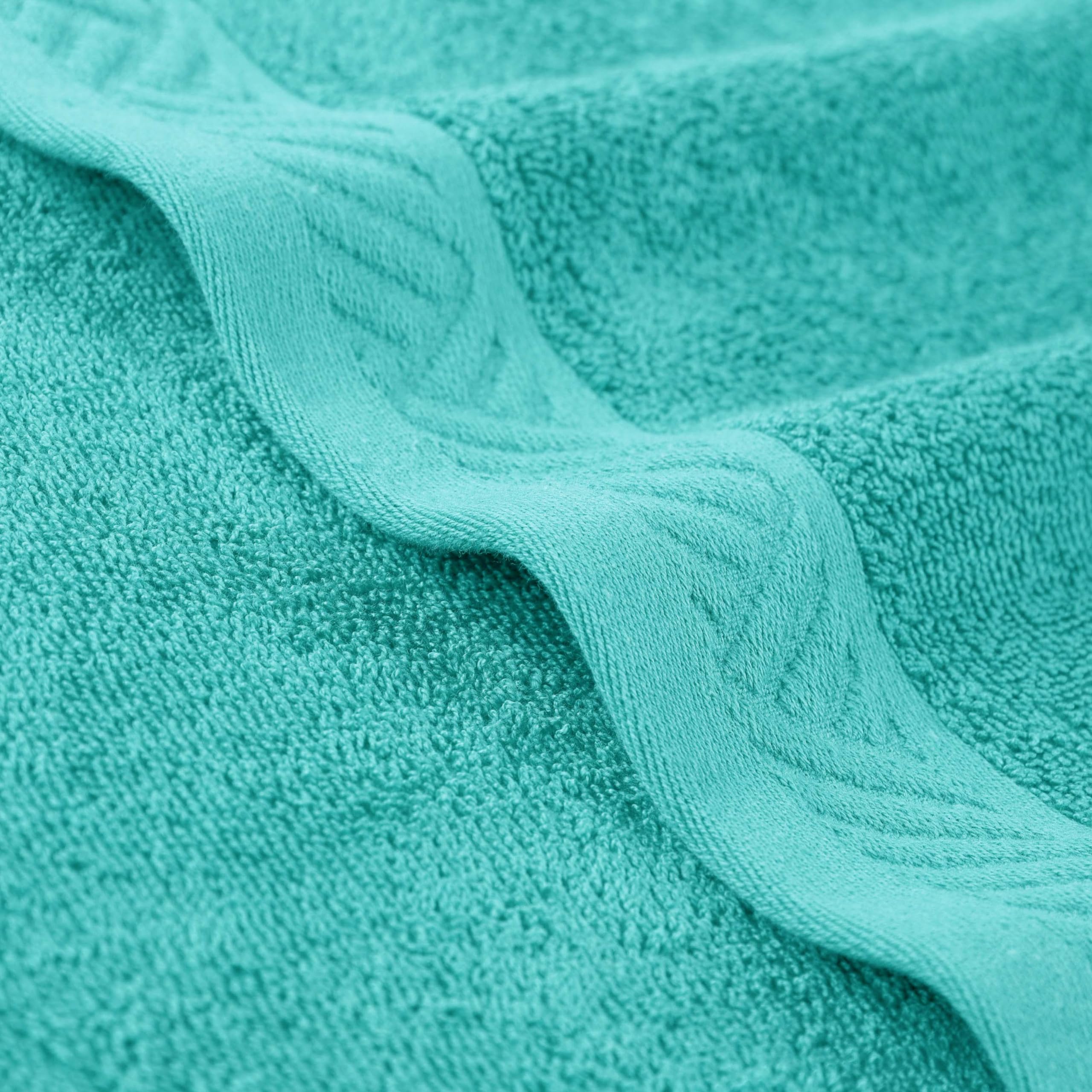 Superior Basketweave - Juego de toallas de algodón egipcio de 3 piezas, altamente absorbentes, básicas, esenciales para el hogar, borde jacquard, toallas sólidas, incluye 1 toalla de baño, 1 toalla de