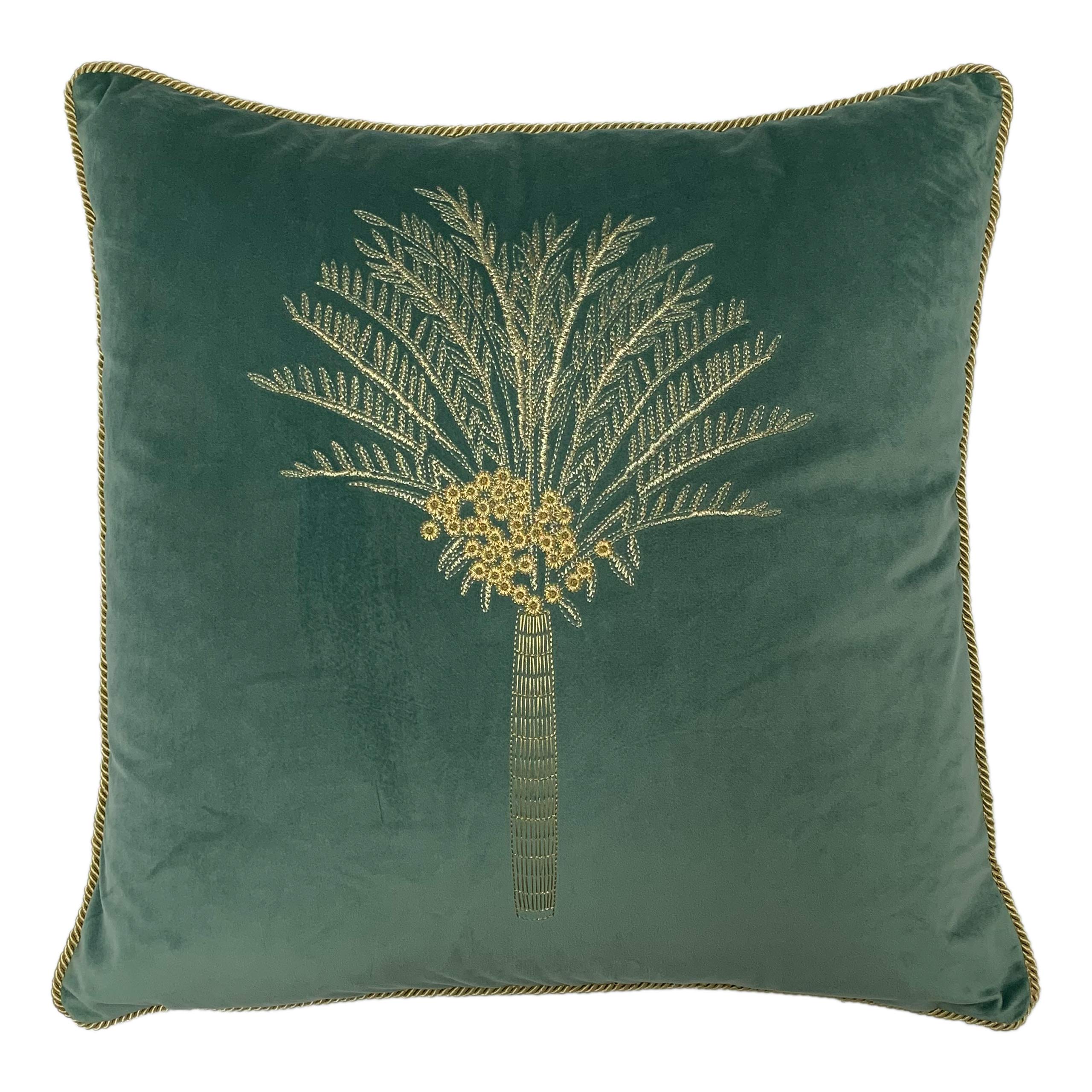 Coussin Garni de Polyester minéral Desert Palm de 50 x 50 cm idéal pour lit de chambre