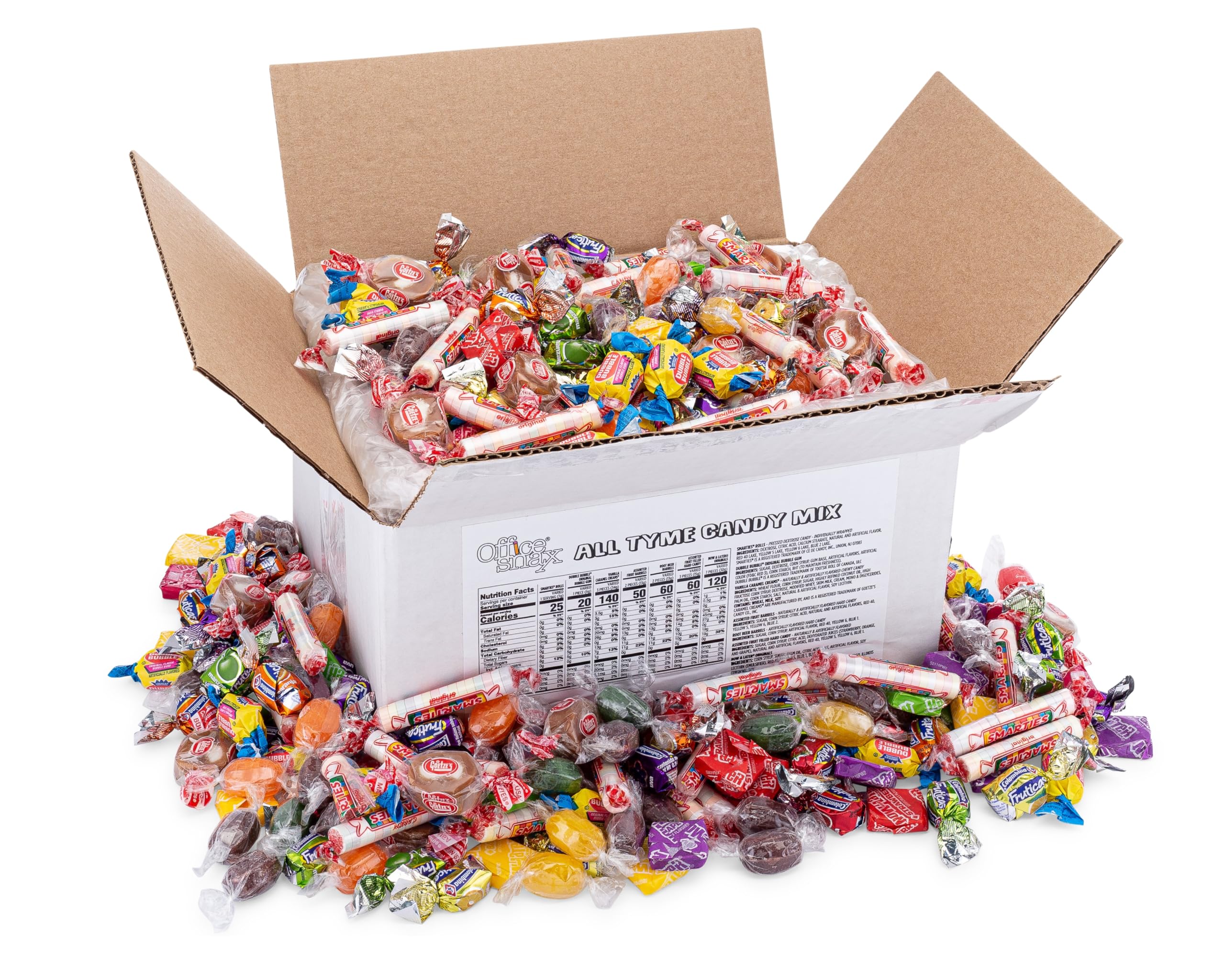 Office Snax candy assortments, all tyme candy mix, 5 lb carton