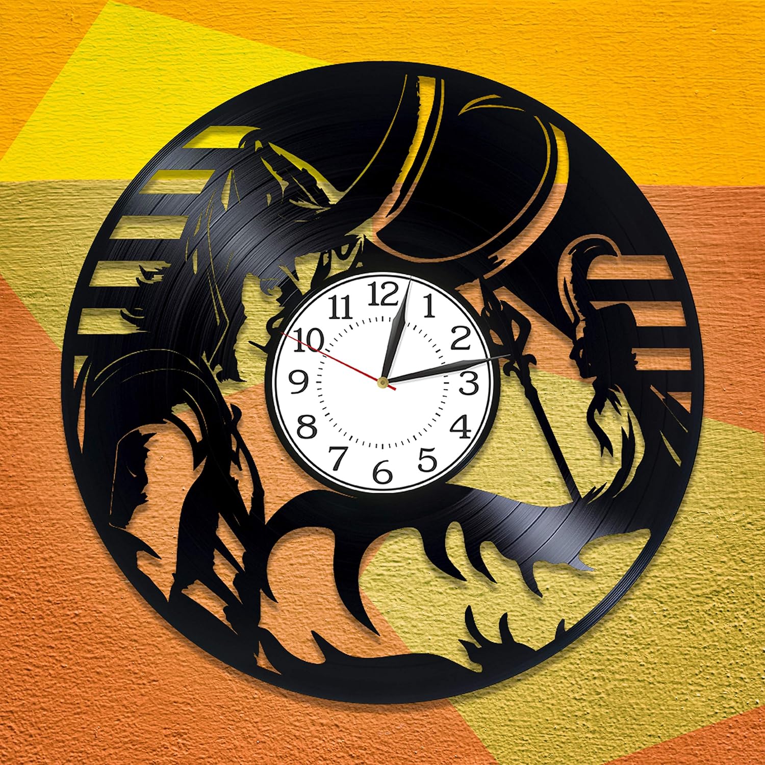 Birthday Gift for Boy Loki Marvel Comics Handmade Clock Thor and Loki Vinyl Record Wall Clock for Fan Avenger Loki Wall Clock 12 Inch Movie Original Home Decor