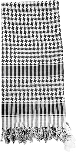 Miniatura 4 de ELU Bufanda Shemagh para hombre - Mujer100% algodón militar Shemagh Keffiyeh Bufanda Arafat Tactical Desert Rave Bandana para la cabeza