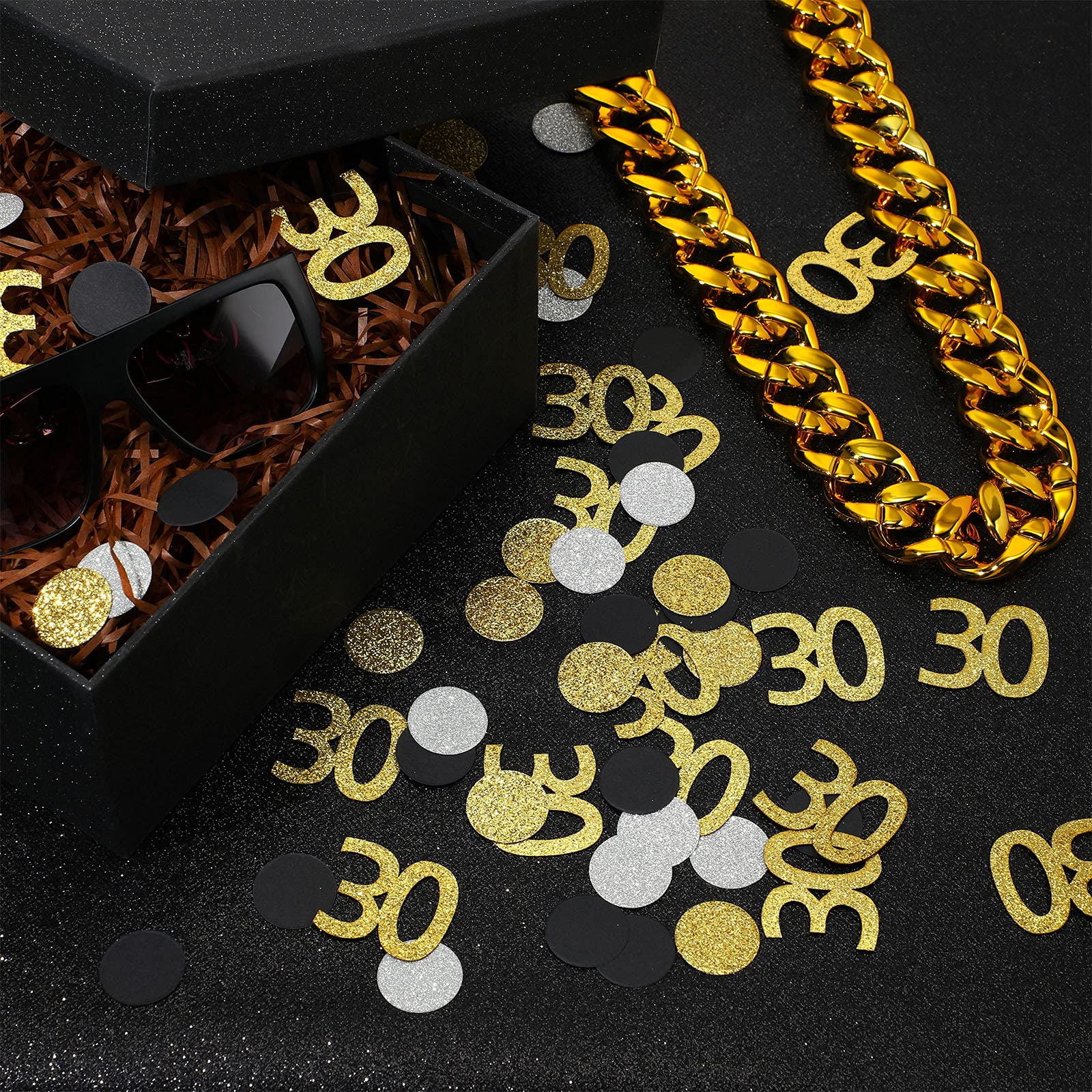 Glitzer-Konfetti Mit Zahl 30 – Bunte Deko Für 30. Geburtstag Oder Jubiläum, 50 G (ca. 1700 Stück), Ideal Für Tisch, Geschenke & Einladungen