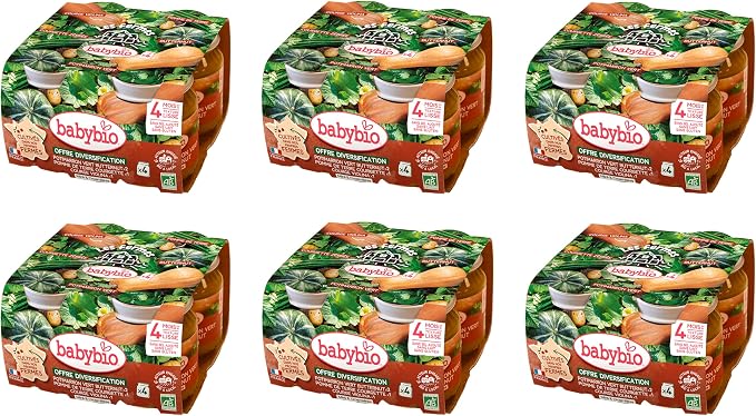 Babybio Multipack Mes Premiers Légumes Bio Ferme France (Lot de 6x4x130g)