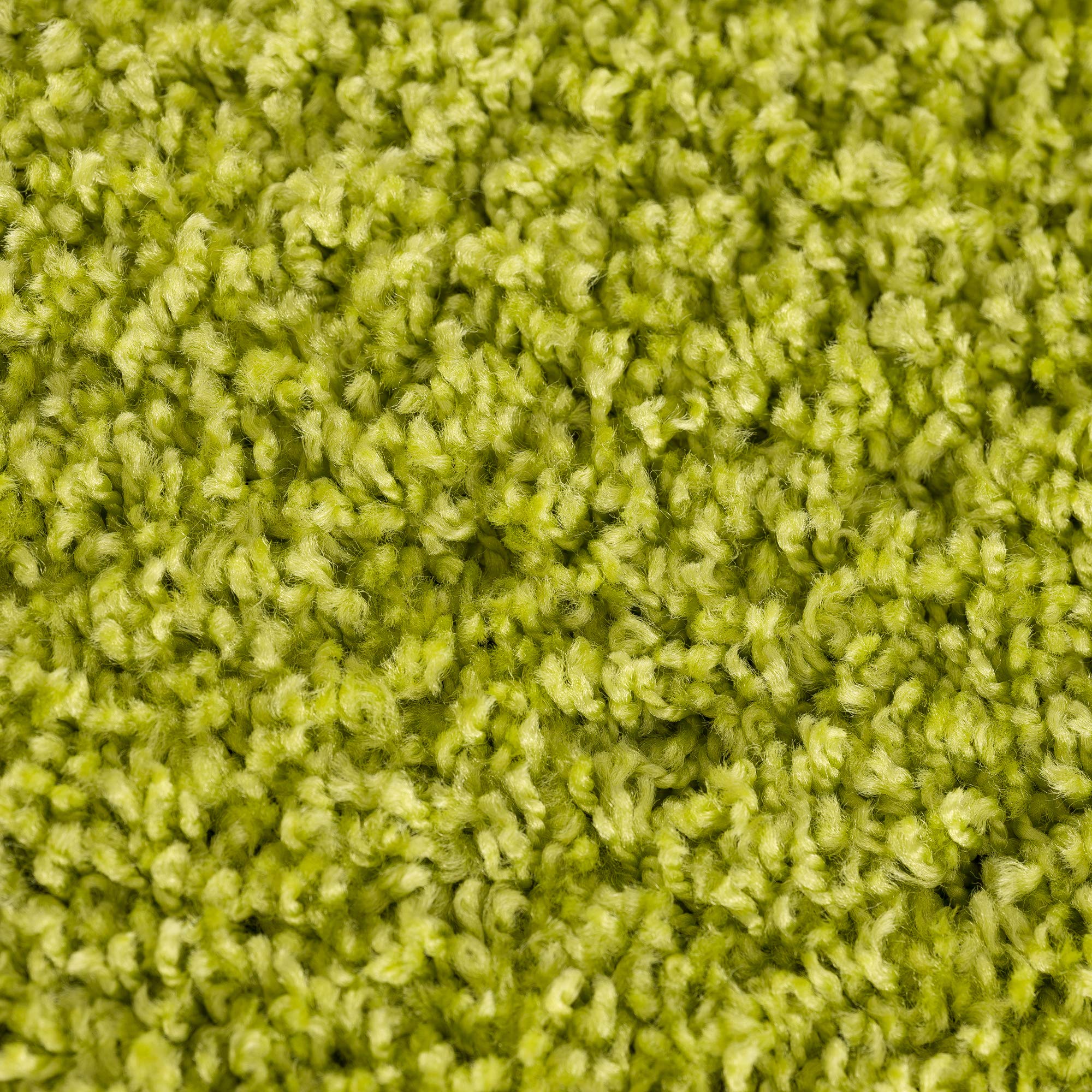Impression Teppich Rund - Perfect Teppiche fürs Wohnzimmer, Flur, Schlafzimmer, Kinderzimmer, Babyzimmer - Hochwertiger Öko-Tex Zertifizierter Flächenteppich - Solid Color Hellgrün - 200 cm Rund