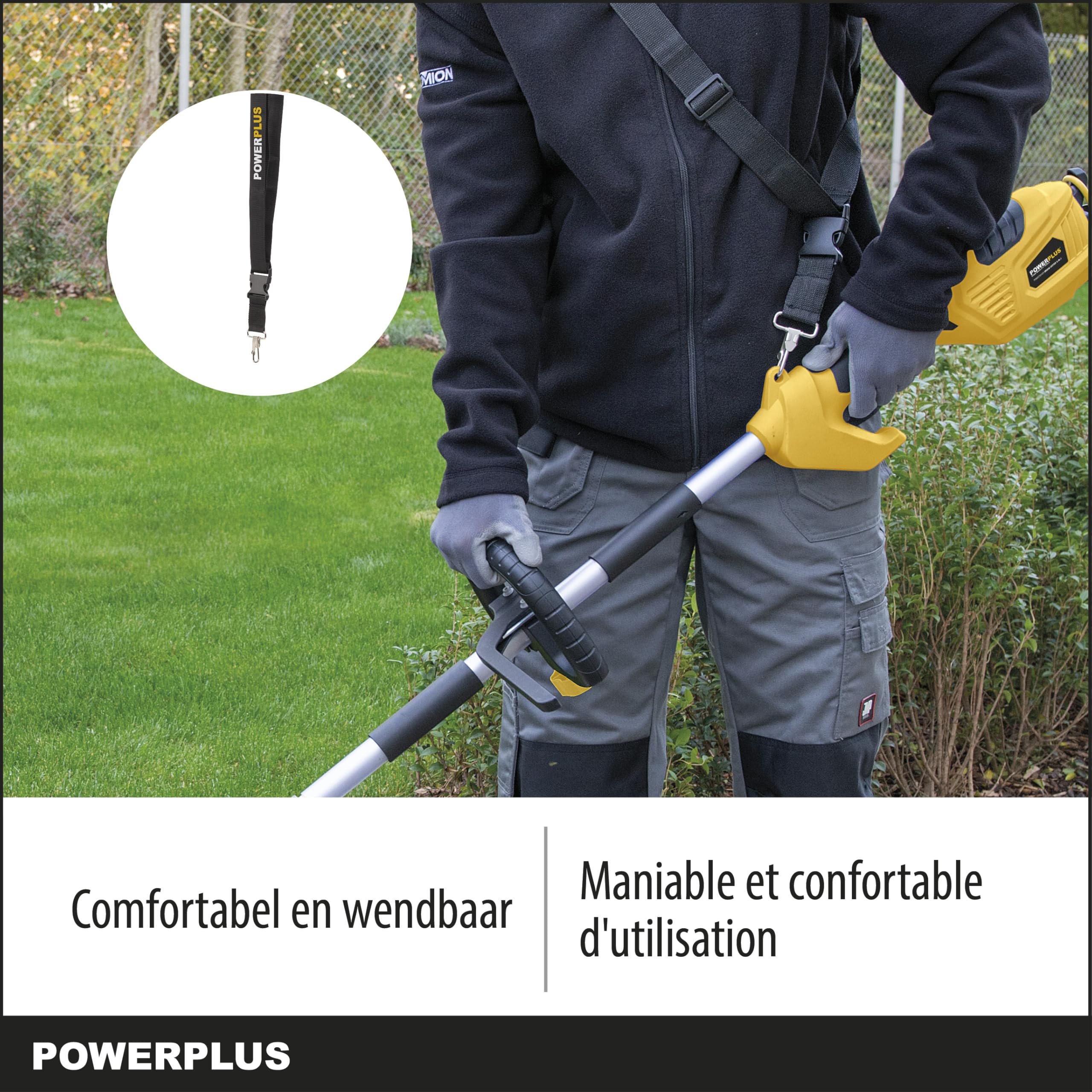 Powerplus POWXG30405-elektryczna podkaszarka elektryczna i kosa spalinowa, 1000 W, elektryczna podkaszarka, narzędzia ogrodowe