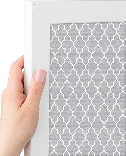 Miniatura 3 de PinPix Tablero de anuncios de corcho personalizado de 30 x 20 pulgadas, tablero de póster gris cuatrifolio con un tablero de fotos estilo lienzo,