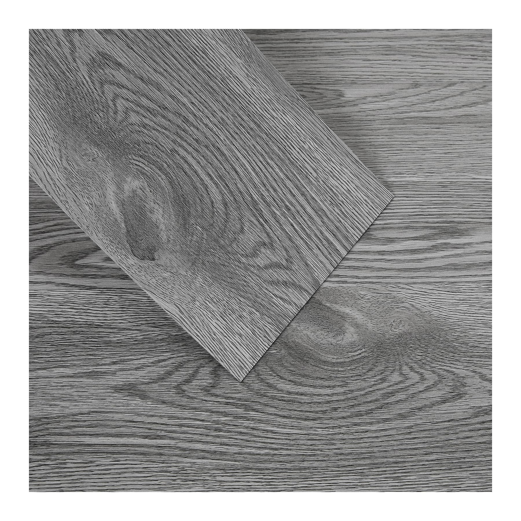INMOZATA 36Pcs Self Adhesive Flooring PVC Flooring Planks Floorboard Planks Waterproof Floor Stickers for Kitchen Bathroom Home Floor Tile 91.5 X 15.2CM(Light Grey) — image 1